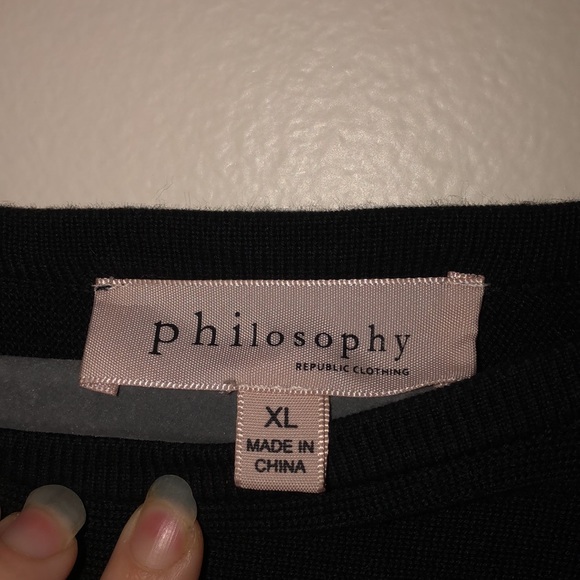 Philosophy Tie Dye Black And White Soft Warm Sweater Size XL - Picture 8 of 13